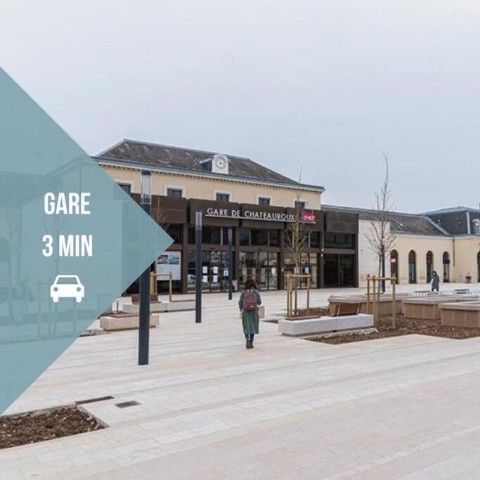 Le Paisible • Garage Privatif • Traversant • Calme Шатору Экстерьер фото